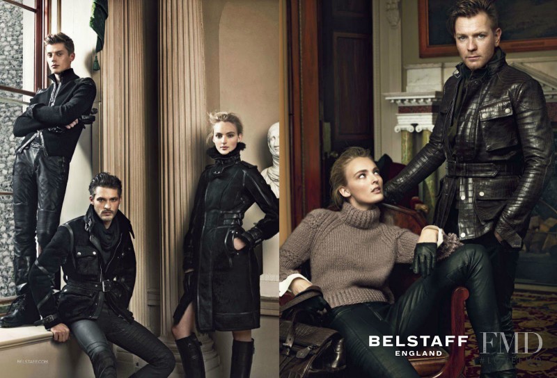 Maud Welzen featured in  the Belstaff advertisement for Autumn/Winter 2012