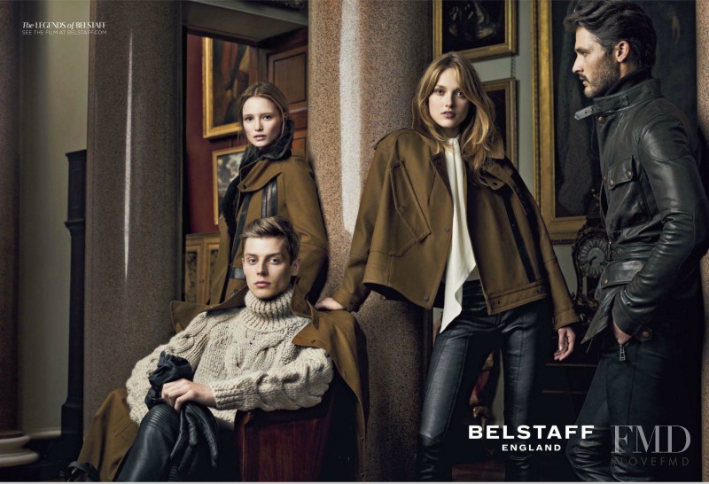 Karmen Pedaru featured in  the Belstaff advertisement for Autumn/Winter 2012