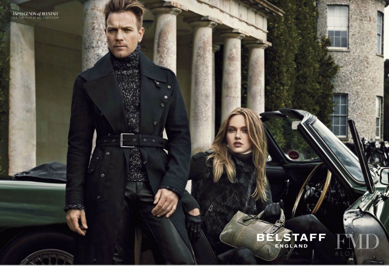 Karmen Pedaru featured in  the Belstaff advertisement for Autumn/Winter 2012