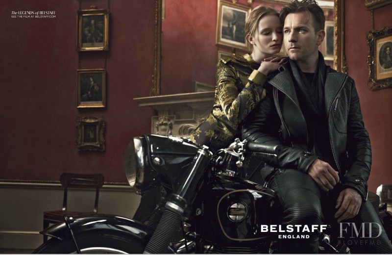 Maud Welzen featured in  the Belstaff advertisement for Autumn/Winter 2012