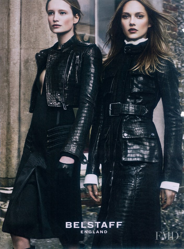 Karmen Pedaru featured in  the Belstaff advertisement for Autumn/Winter 2012