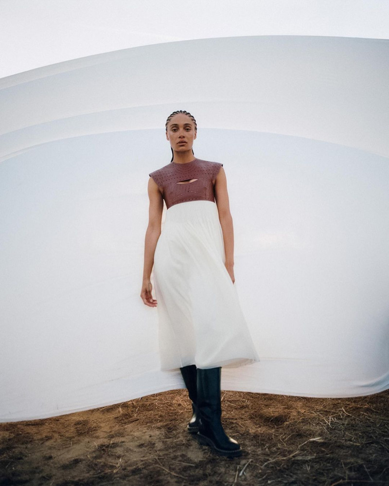 Adwoa Aboah featured in  the Chloe advertisement for Autumn/Winter 2022