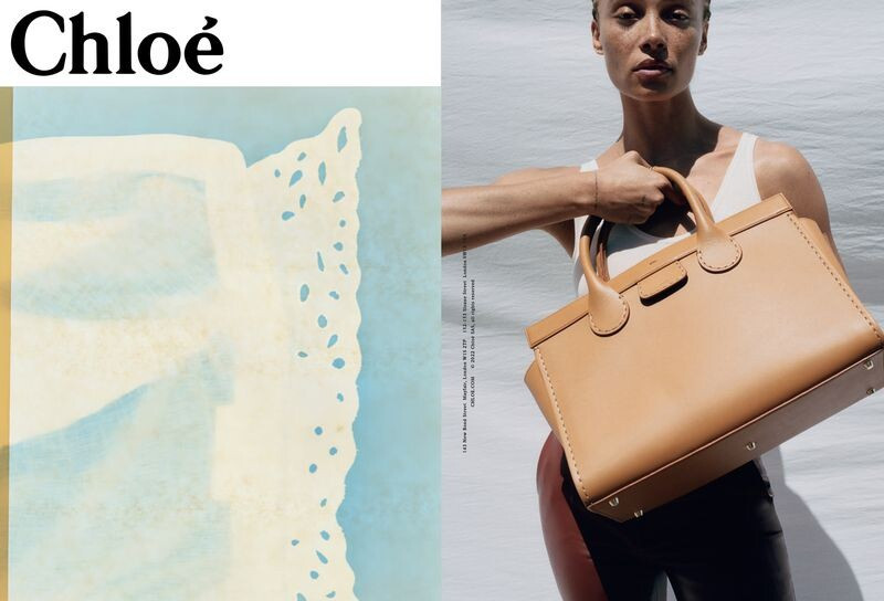 Adwoa Aboah featured in  the Chloe advertisement for Autumn/Winter 2022