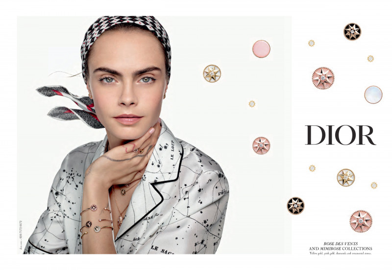 Cara Delevingne featured in  the Dior Fine Jewelery advertisement for Spring/Summer 2022