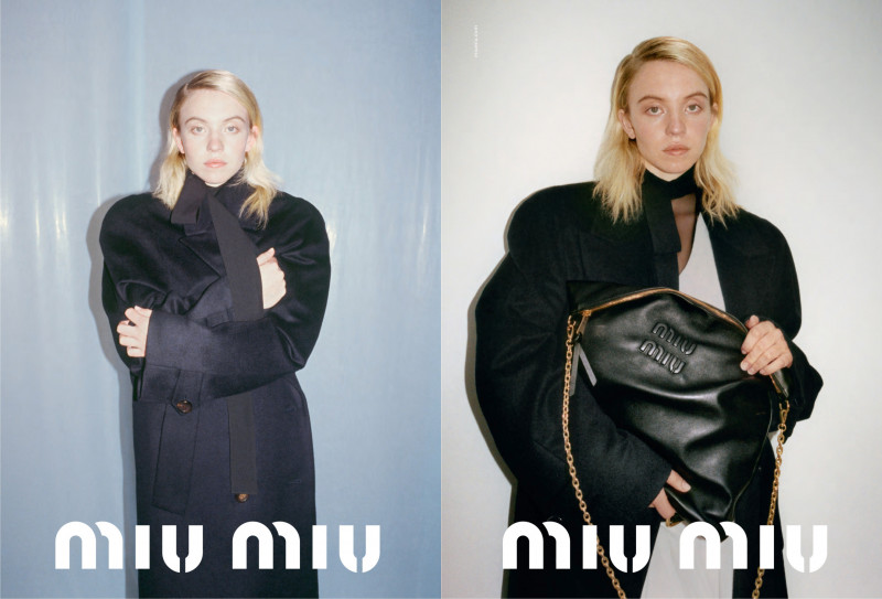 Amber Later featured in  the Miu Miu Character Study advertisement for Autumn/Winter 2022