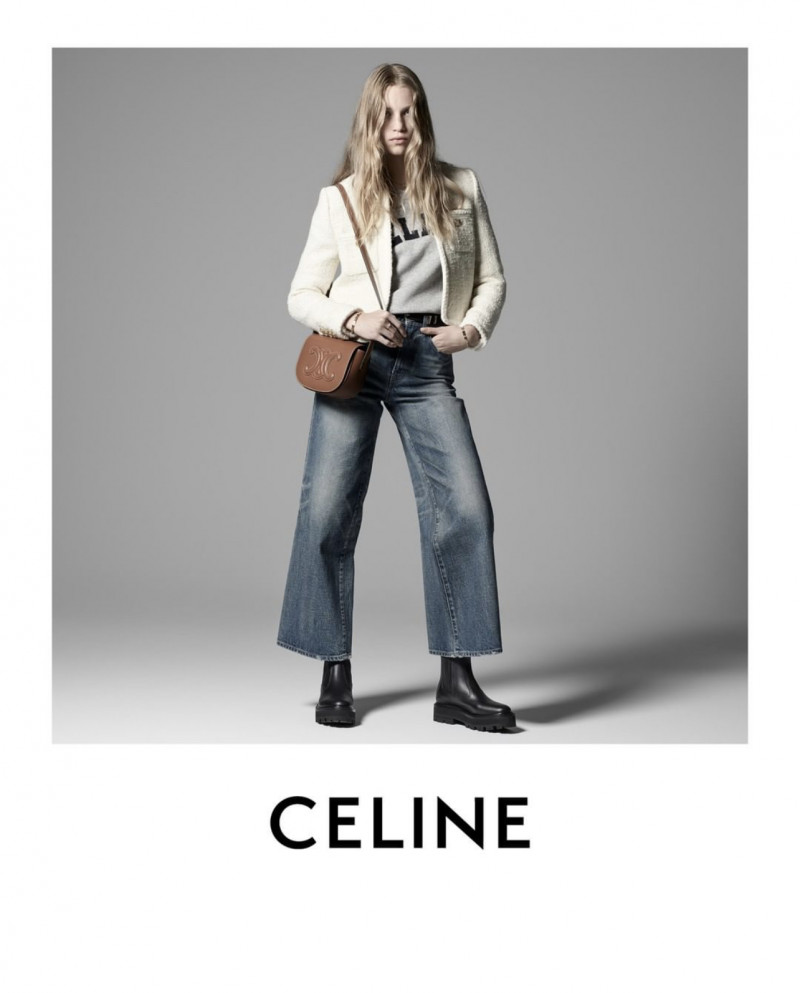 Rebecca Leigh Longendyke featured in  the Celine Grands Classiques 4 advertisement for Autumn/Winter 2021