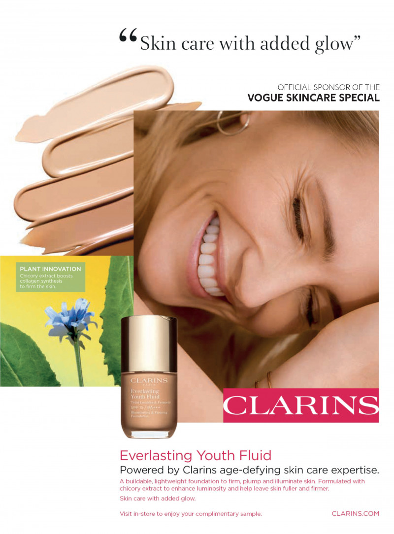 Clarins advertisement for Autumn/Winter 2022