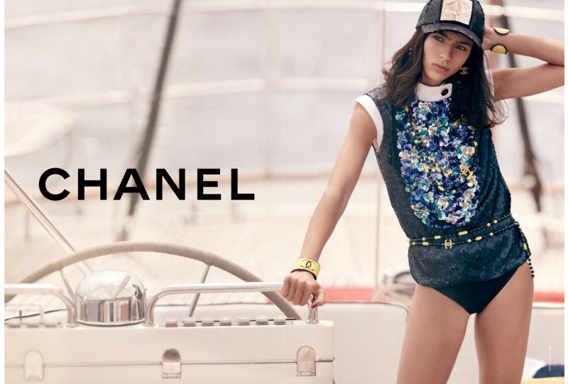 Vittoria Ceretti featured in  the Chanel advertisement for Resort 2022