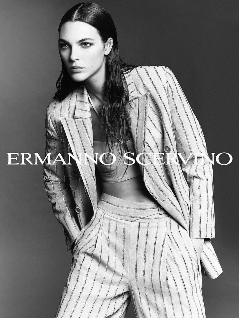 Vittoria Ceretti featured in  the Ermanno Scervino advertisement for Spring/Summer 2023