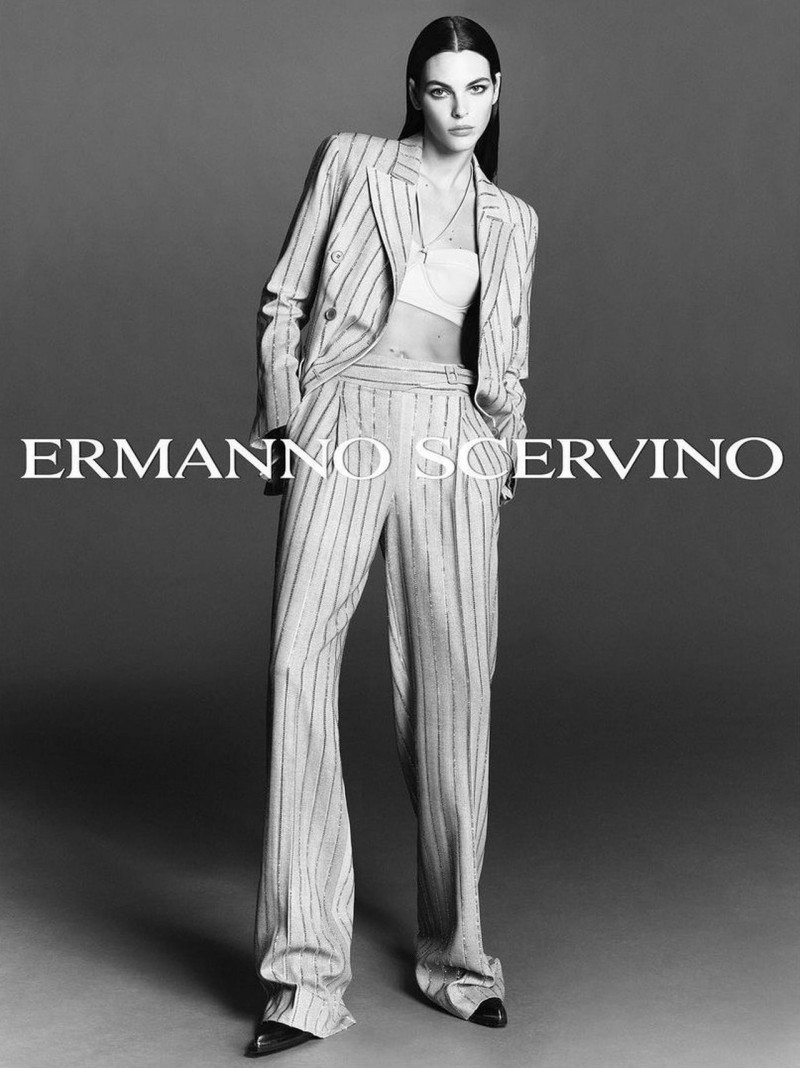 Vittoria Ceretti featured in  the Ermanno Scervino advertisement for Spring/Summer 2023