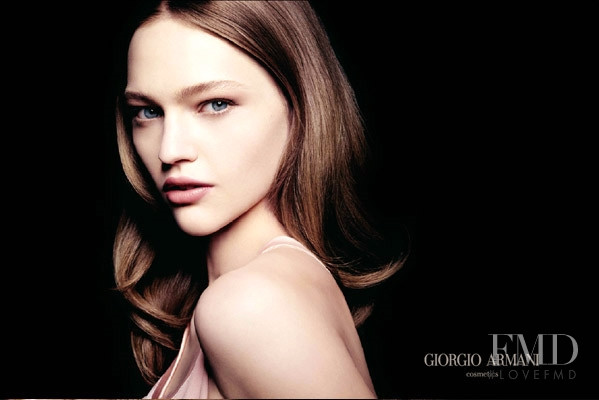 Sasha Pivovarova featured in  the Armani Beauty Silk advertisement for Autumn/Winter 2006