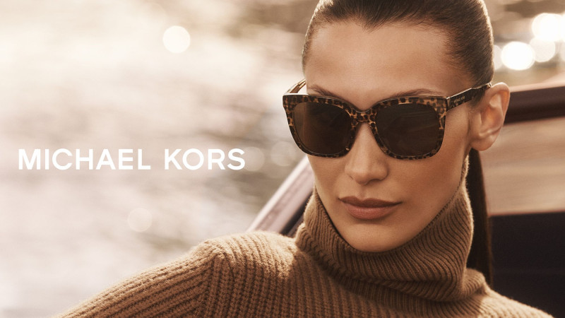 Bella Hadid featured in  the Michael Kors Collection advertisement for Holiday 2022