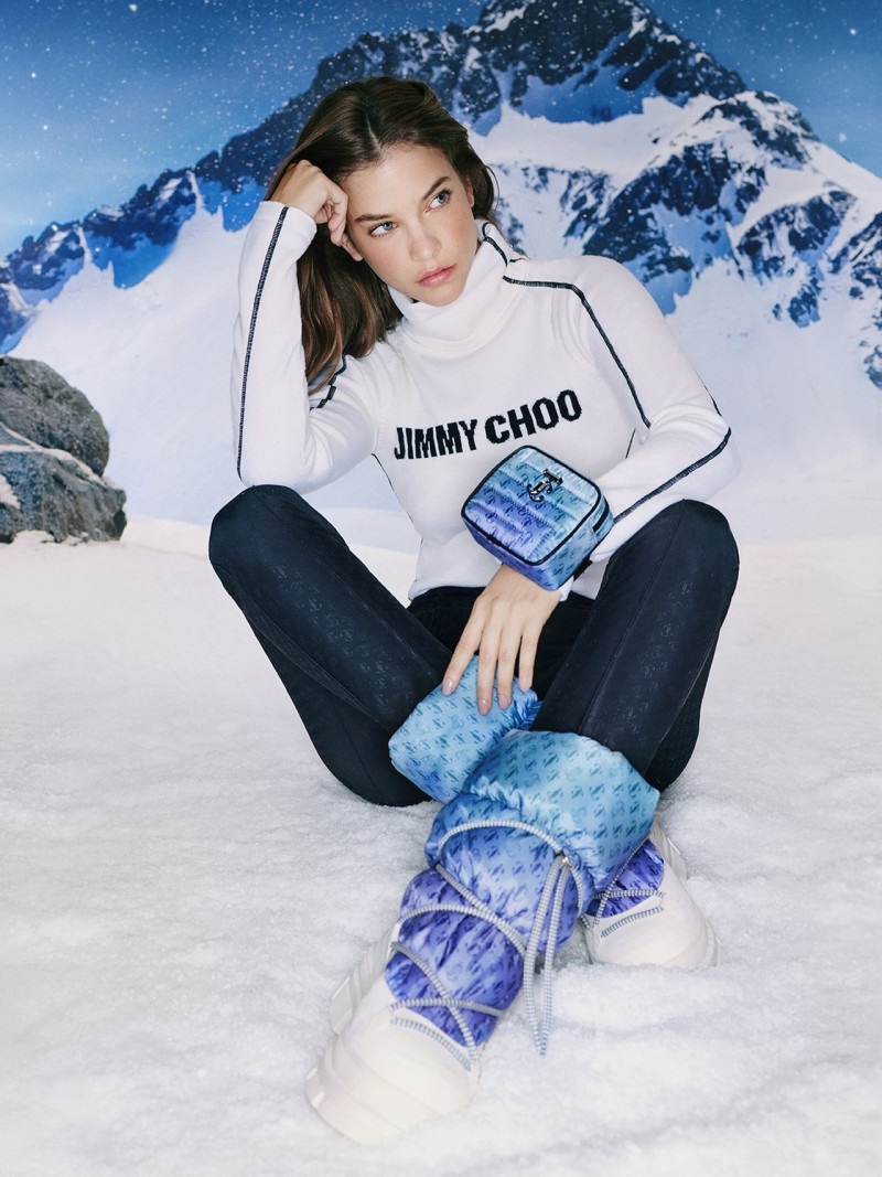 Barbara Palvin featured in  the Jimmy Choo advertisement for Winter 2022