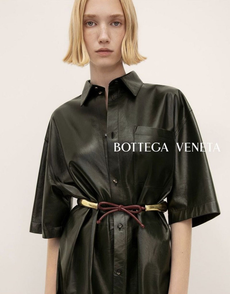 Tess Breeden featured in  the Bottega Veneta advertisement for Pre-Spring 2023