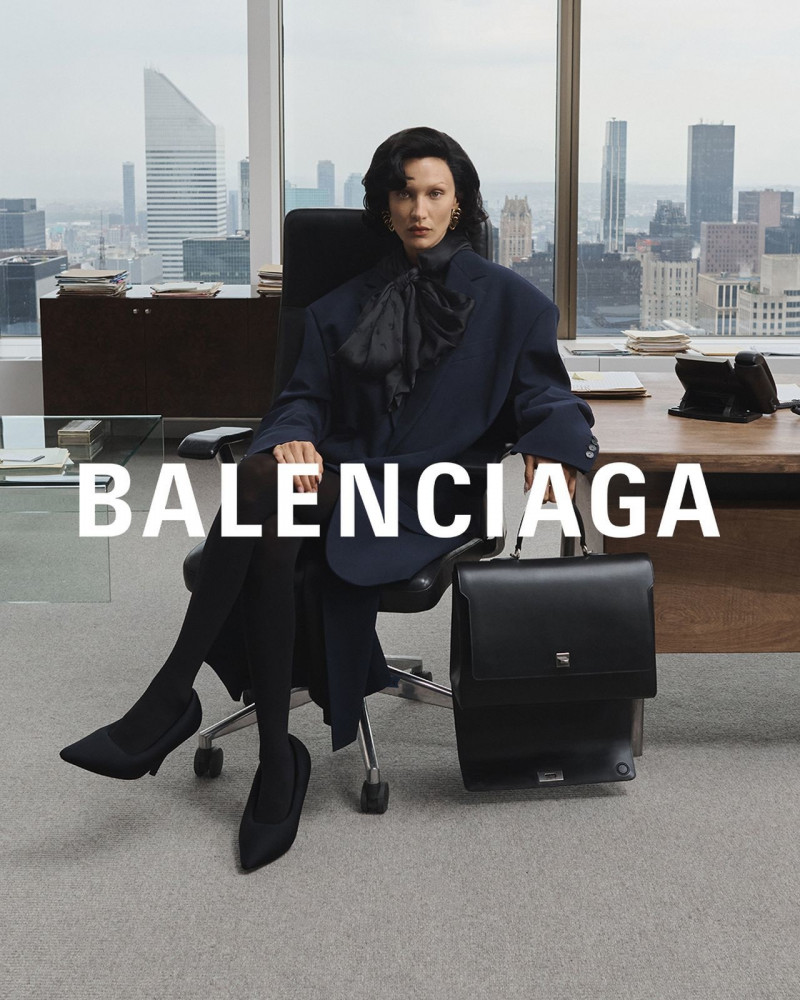 Bella Hadid featured in  the Balenciaga Balenciaga Garde-Robe advertisement for Pre-Spring 2023