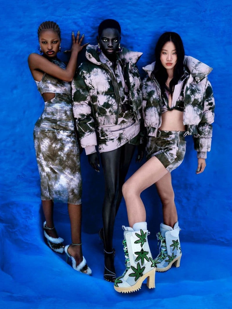 Athiec Chol Malel Geng featured in  the Off-White advertisement for Autumn/Winter 2022