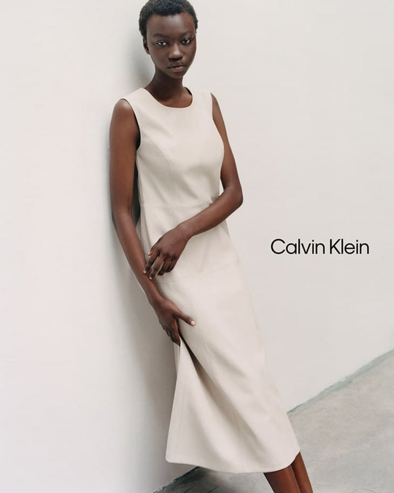 Anyiang Yak featured in  the Calvin Klein advertisement for Autumn/Winter 2022