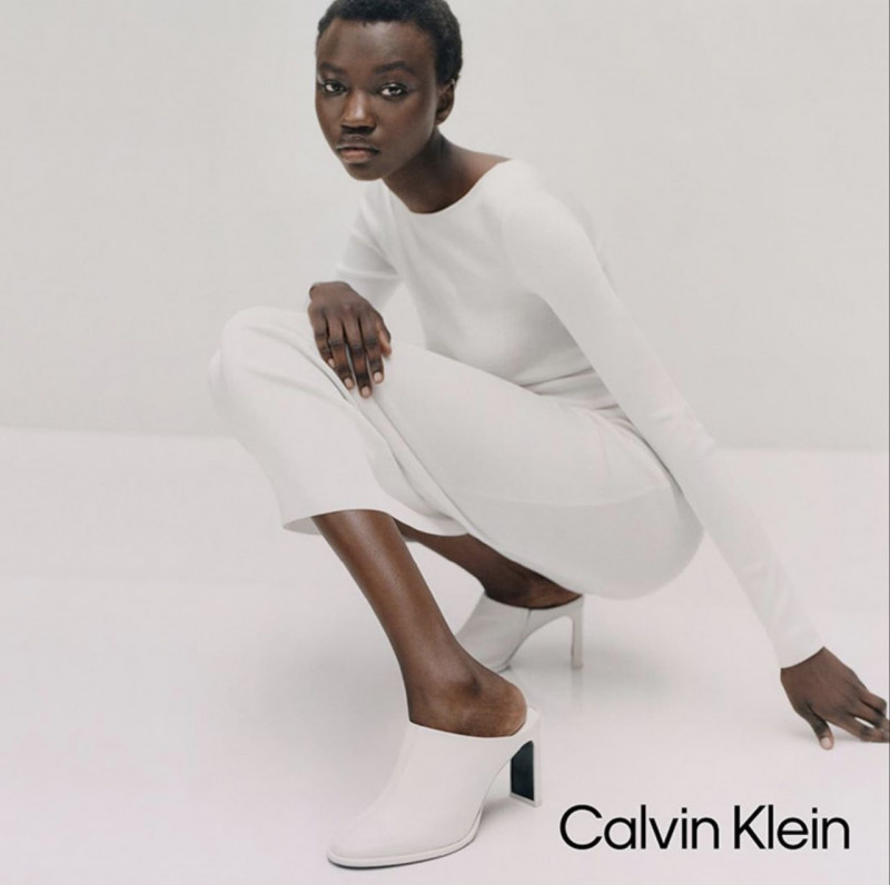 Anyiang Yak featured in  the Calvin Klein advertisement for Autumn/Winter 2022