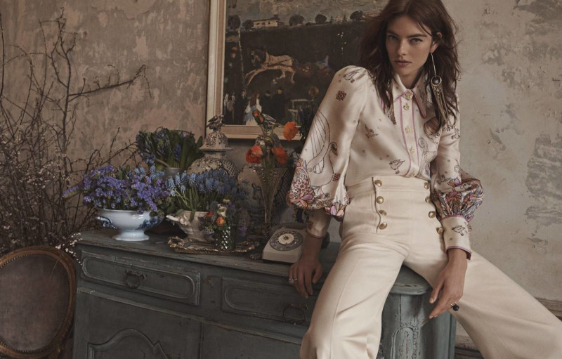 Beauise Ferwerda Bagmeyer featured in  the Zimmermann advertisement for Autumn/Winter 2022