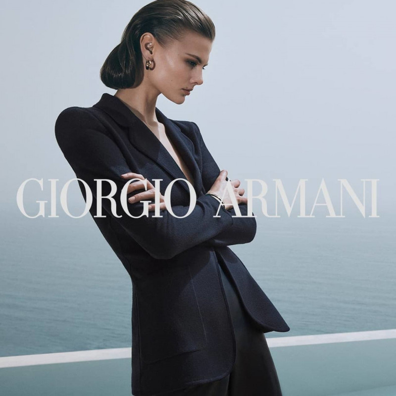 Loka Lindaregard featured in  the Giorgio Armani advertisement for Autumn/Winter 2022