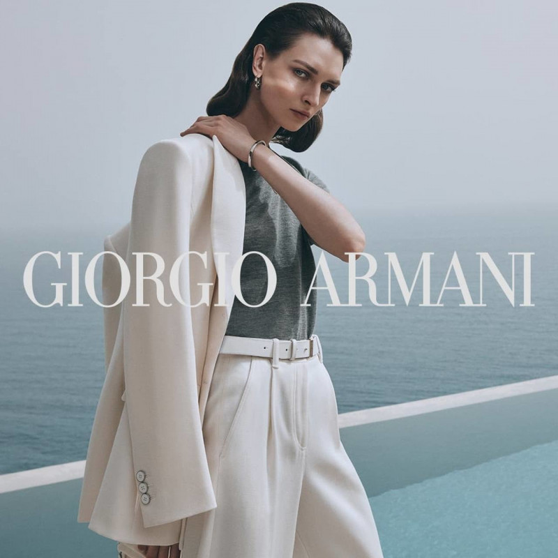 Daga Ziober featured in  the Giorgio Armani advertisement for Autumn/Winter 2022