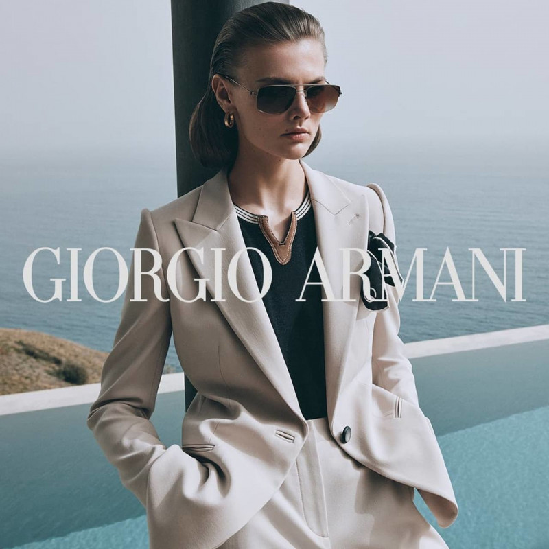 Loka Lindaregard featured in  the Giorgio Armani advertisement for Autumn/Winter 2022