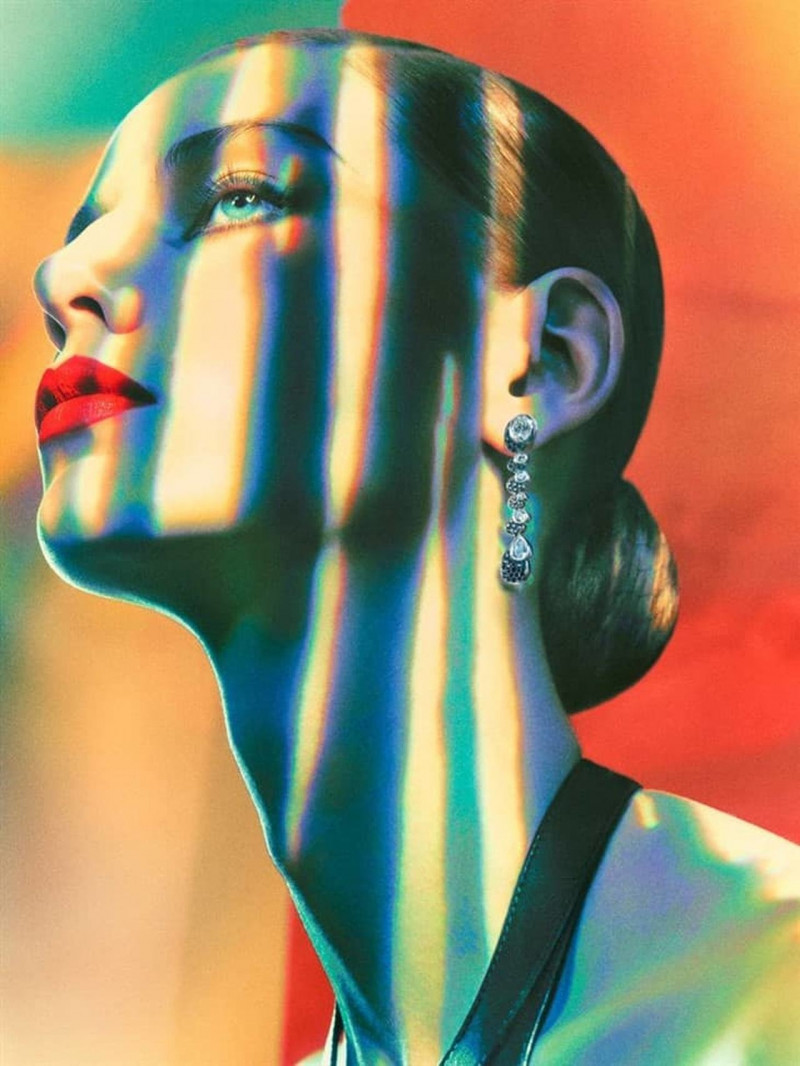 Alyda Grace Carder featured in  the Hermès Jewelry advertisement for Autumn/Winter 2022