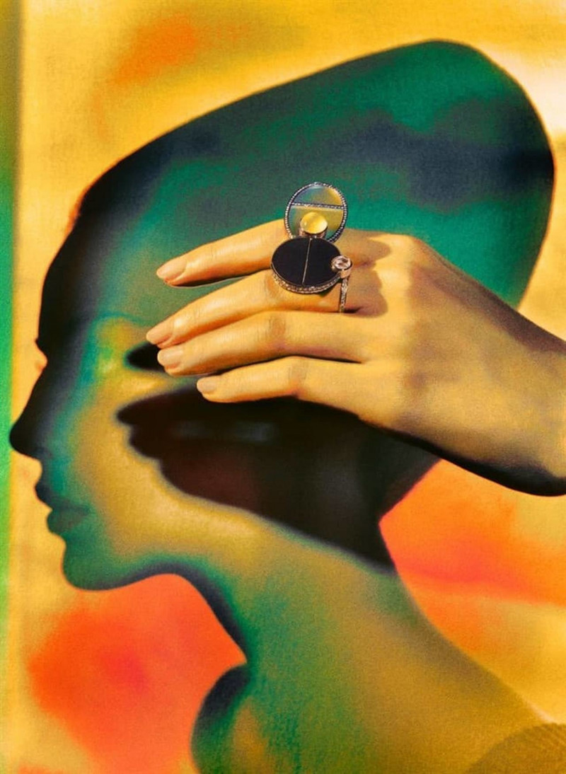 Alyda Grace Carder featured in  the Hermès Jewelry advertisement for Autumn/Winter 2022