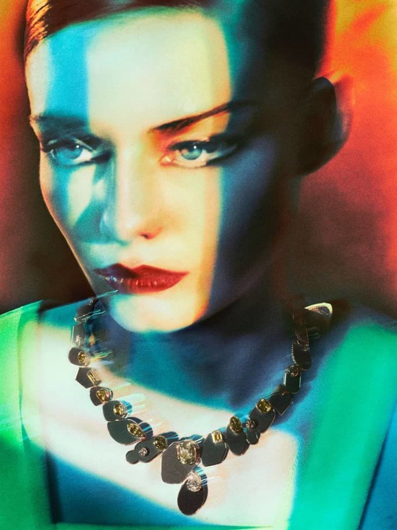 Alyda Grace Carder featured in  the Hermès Jewelry advertisement for Autumn/Winter 2022