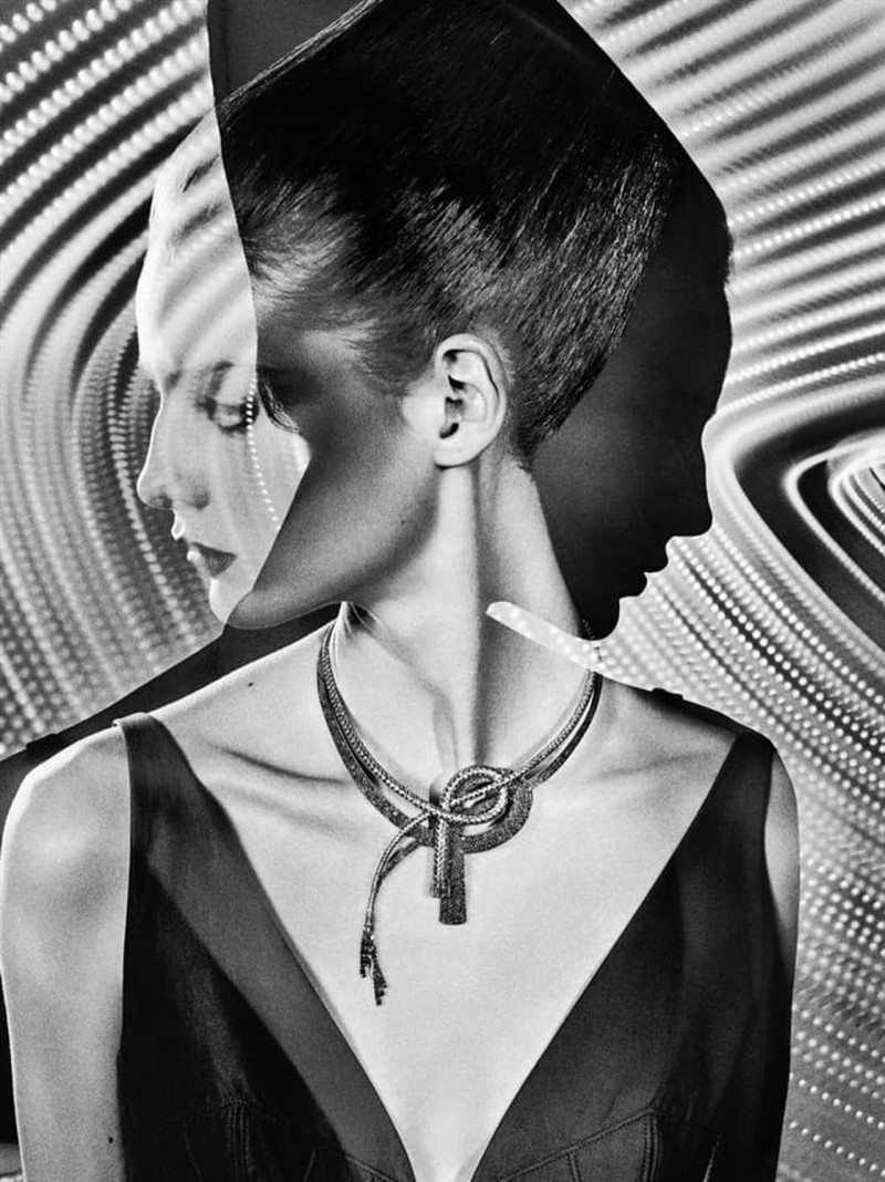 Alyda Grace Carder featured in  the Hermès Jewelry advertisement for Autumn/Winter 2022