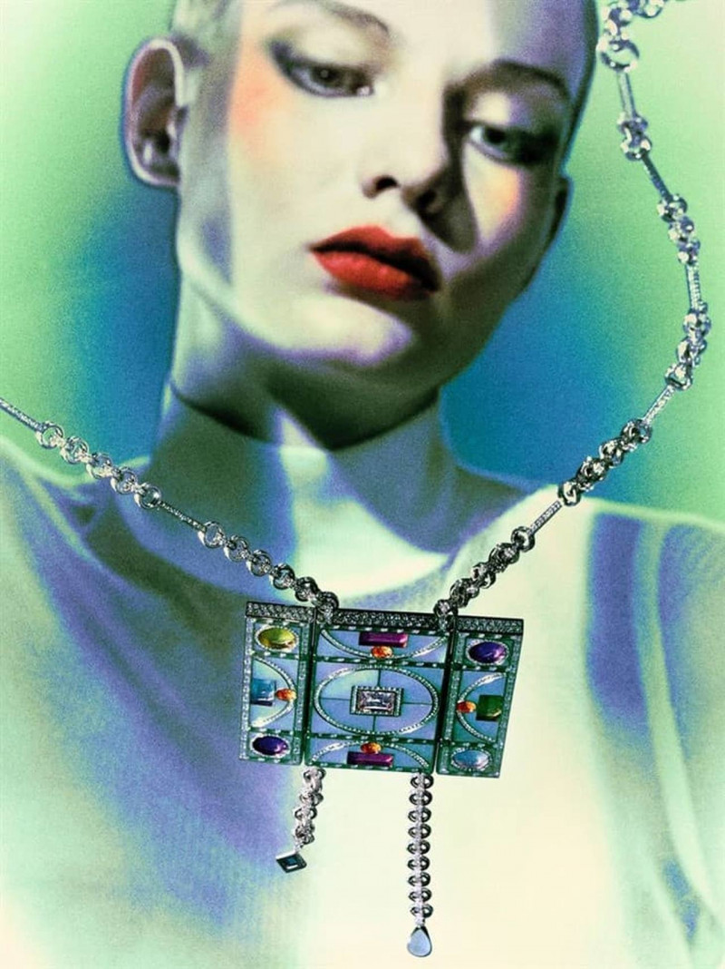 Alyda Grace Carder featured in  the Hermès Jewelry advertisement for Autumn/Winter 2022