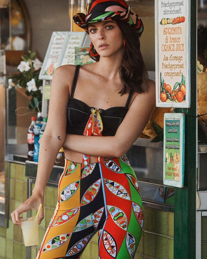 Vittoria Ceretti featured in  the Pucci advertisement for Pre-Fall 2022