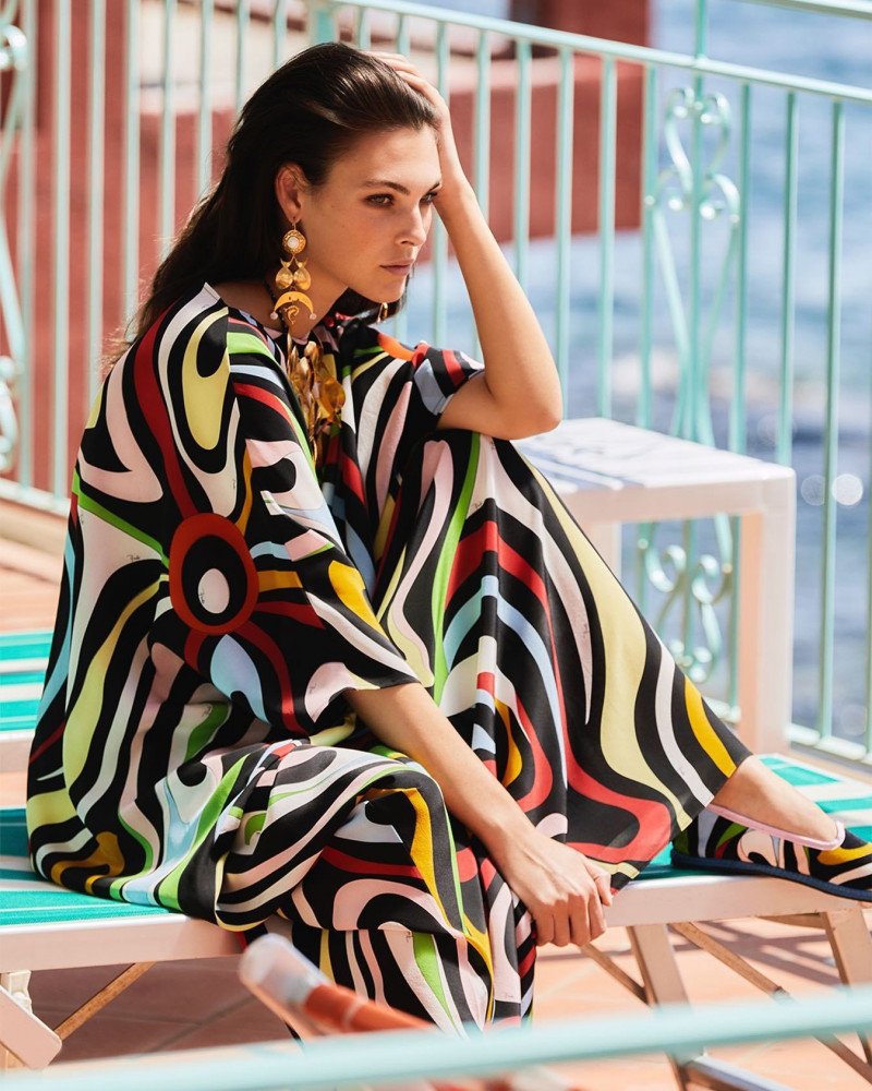 Vittoria Ceretti featured in  the Pucci advertisement for Pre-Fall 2022