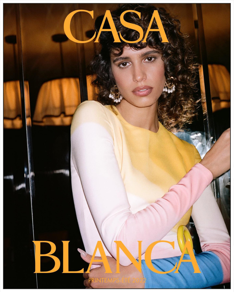 Mica Arganaraz featured in  the Casablanca High Summer advertisement for Spring/Summer 2022