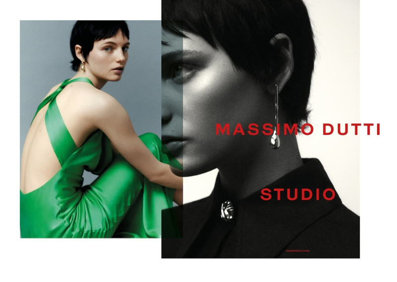 Fran Summers featured in  the Massimo Dutti advertisement for Pre-Fall 2022