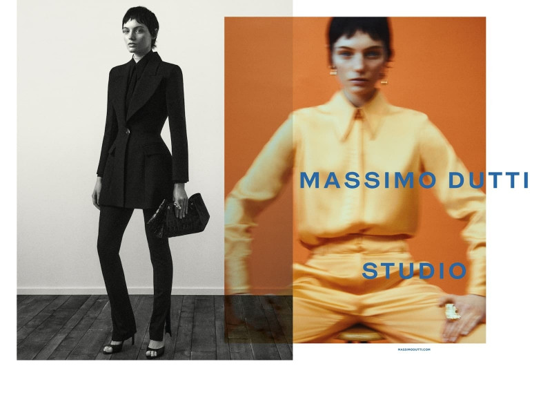 Fran Summers featured in  the Massimo Dutti advertisement for Pre-Fall 2022