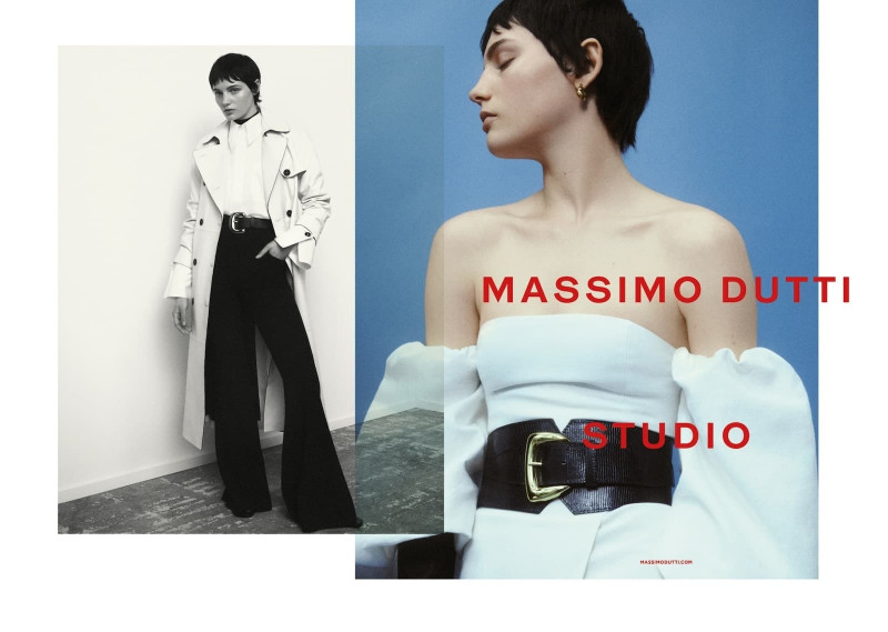 Fran Summers featured in  the Massimo Dutti advertisement for Pre-Fall 2022