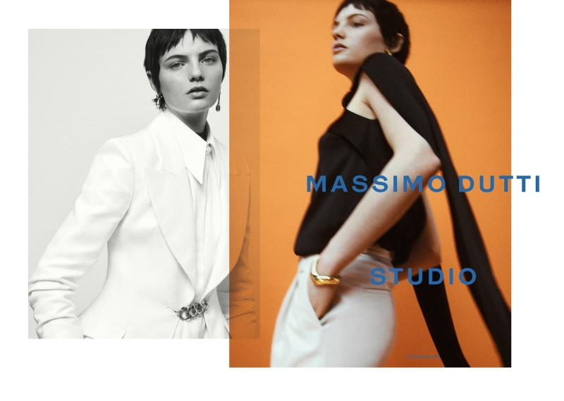 Fran Summers featured in  the Massimo Dutti advertisement for Pre-Fall 2022