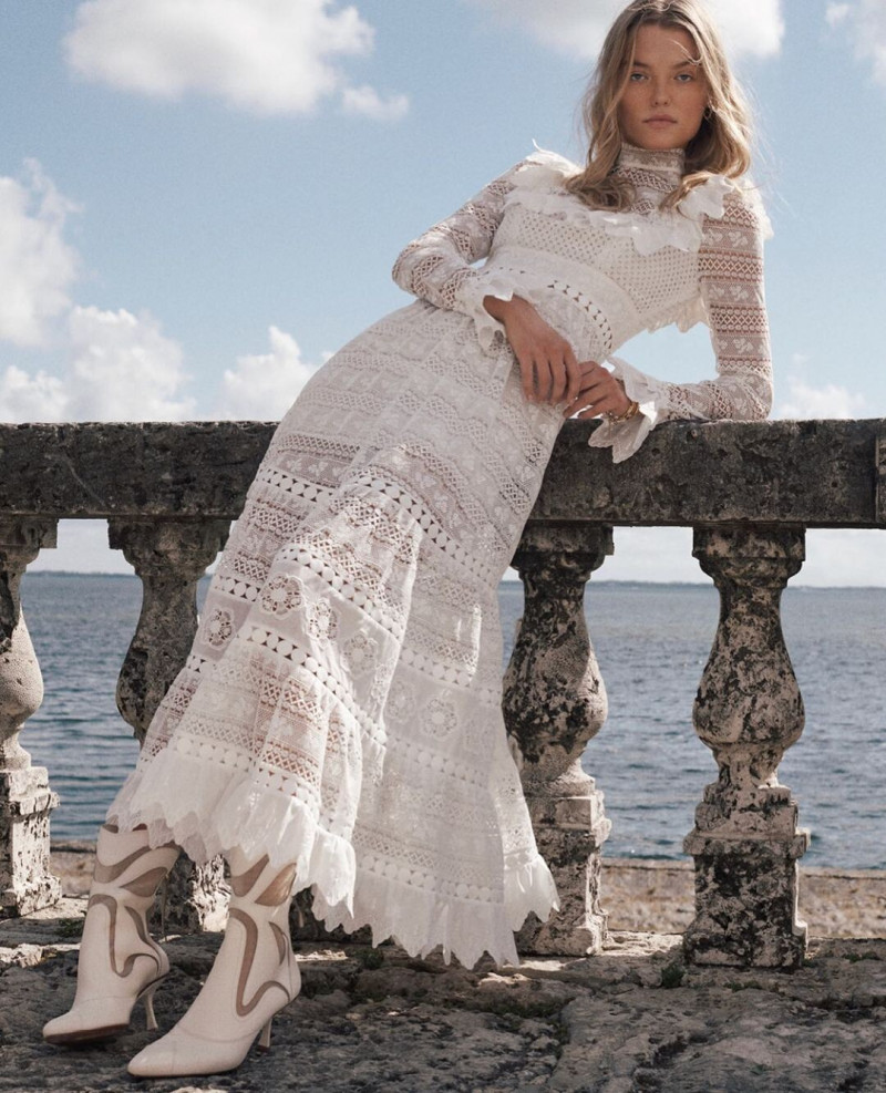 Roos Abels featured in  the Zimmermann The Dancer advertisement for Spring/Summer 2022