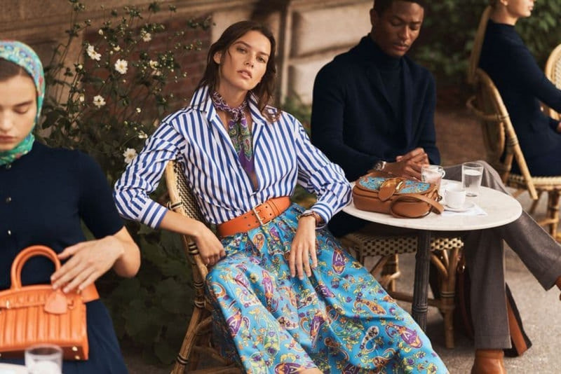 Jasmine Dwyer featured in  the Ralph Lauren advertisement for Pre-Spring 2022