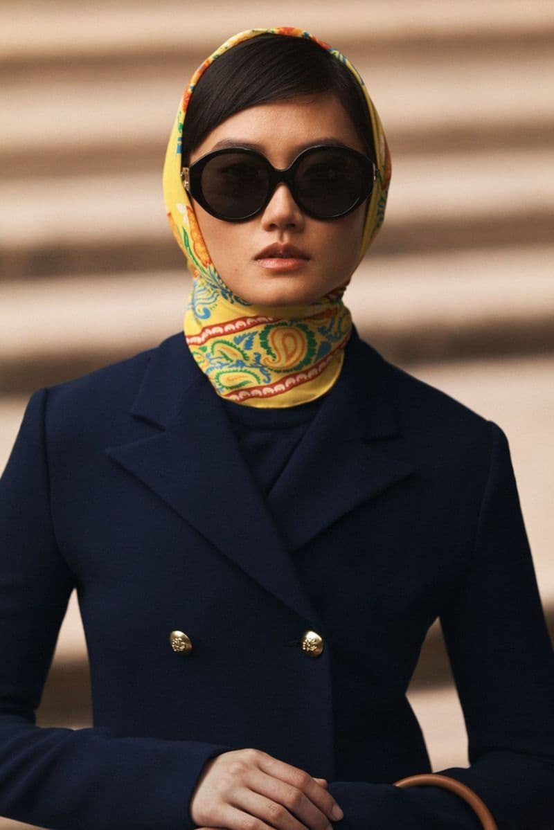 Ashley Foo featured in  the Ralph Lauren advertisement for Pre-Spring 2022