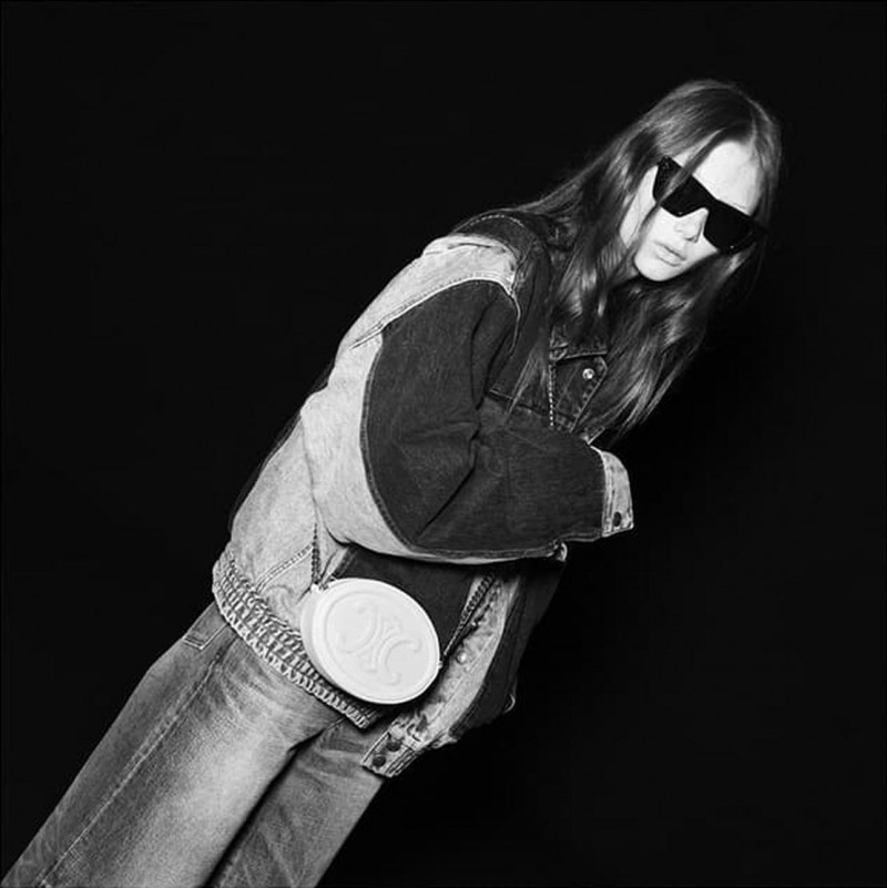 Sara Grace Wallerstedt featured in  the Celine advertisement for Spring/Summer 2022