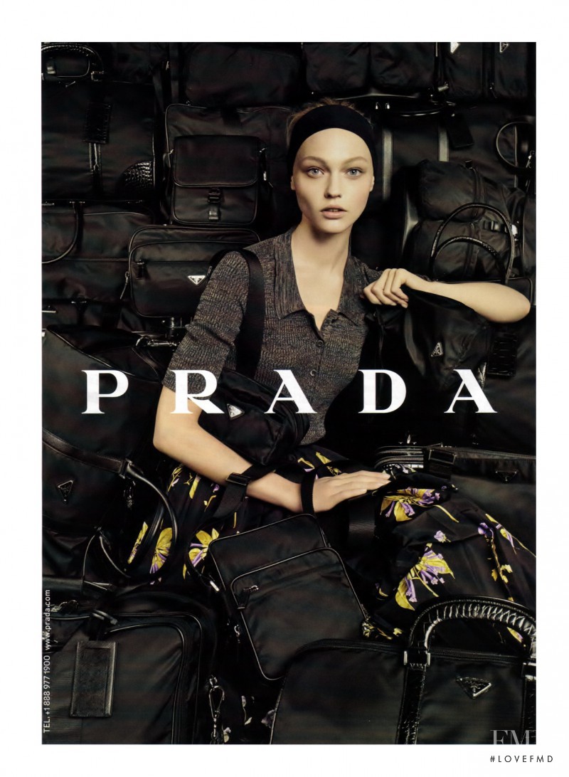 Sasha Pivovarova featured in  the Prada advertisement for Cruise 2007