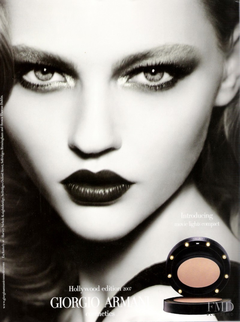 Sasha Pivovarova featured in  the Armani Beauty Hollywood advertisement for Autumn/Winter 2007