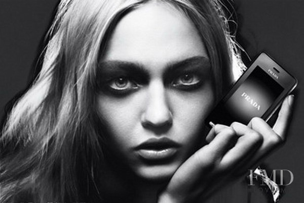 Sasha Pivovarova featured in  the Prada LG Phone advertisement for Spring/Summer 2007