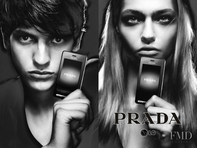 Sasha Pivovarova featured in  the Prada LG Phone advertisement for Spring/Summer 2007