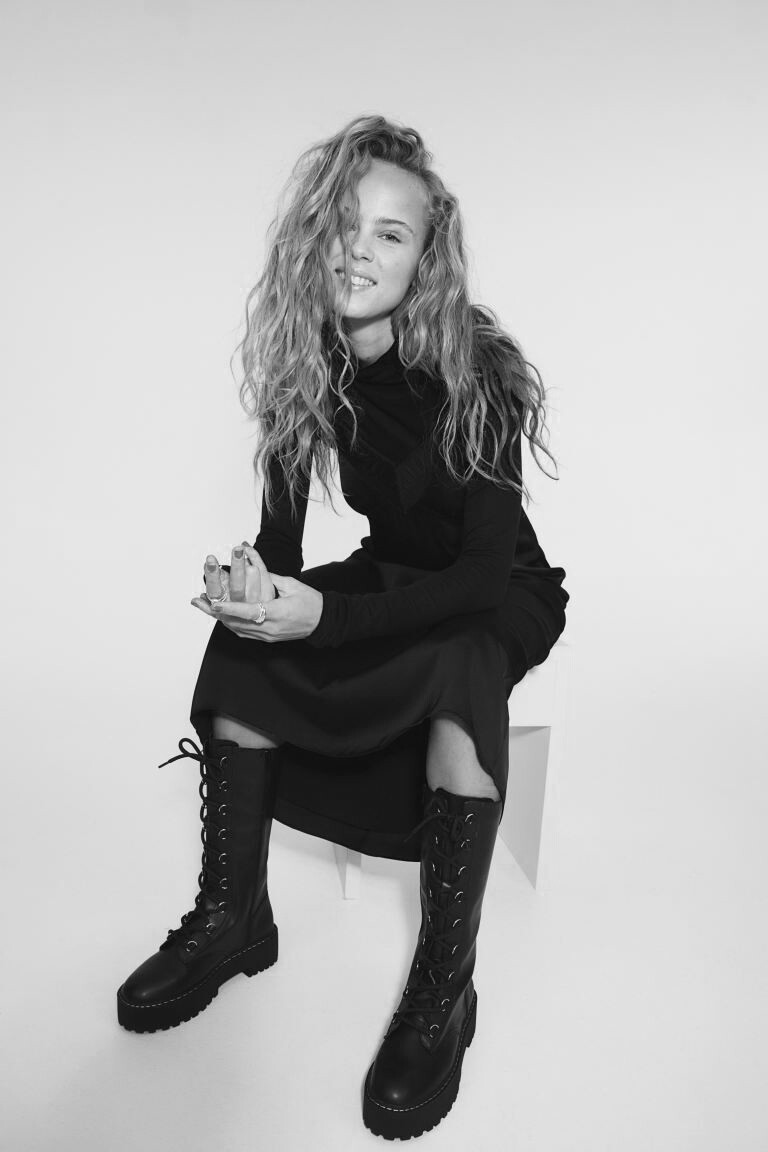 Olivia Vinten featured in  the H&M lookbook for Winter 2021