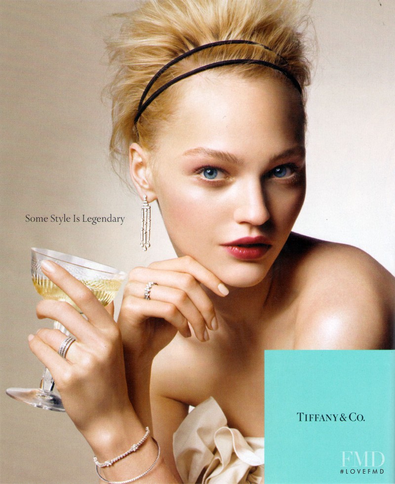 Sasha Pivovarova featured in  the Tiffany & Co. advertisement for Autumn/Winter 2007