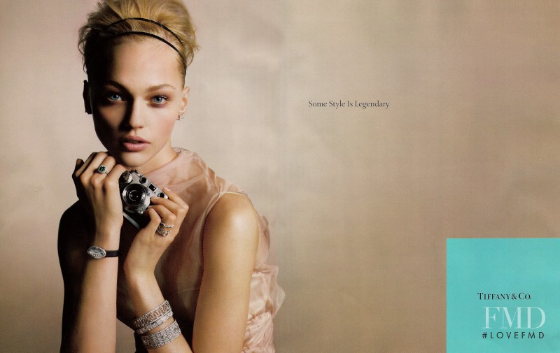 Sasha Pivovarova featured in  the Tiffany & Co. advertisement for Autumn/Winter 2007