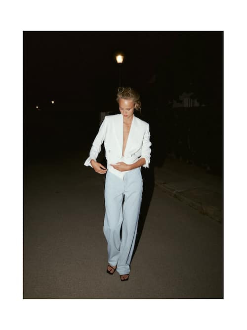 Olivia Vinten featured in  the Massimo Dutti Day & Night lookbook for Spring/Summer 2021